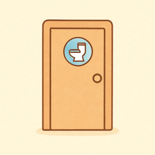 Bathroom card illustration