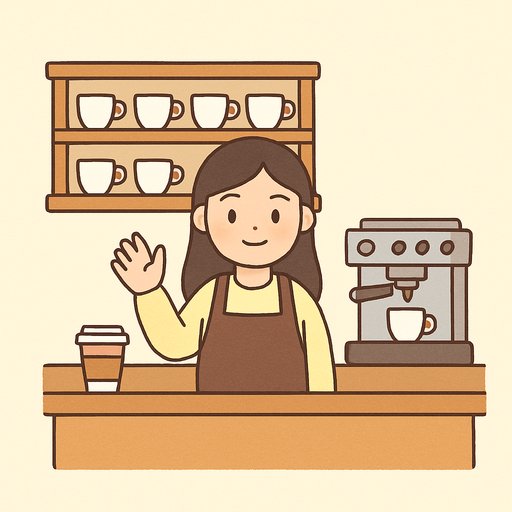 Coffee Shop card illustration